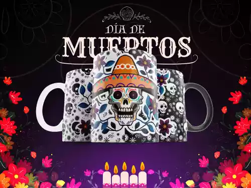 vectores plantilas DÍA DE MUERTOS,FESTEJO,